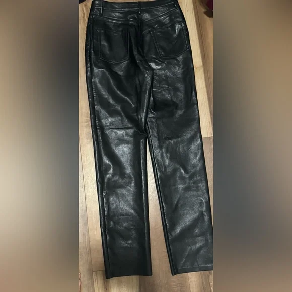 Aritzia Wilfred Black Faux Leather Pants #c15 - Picture 2 of 3